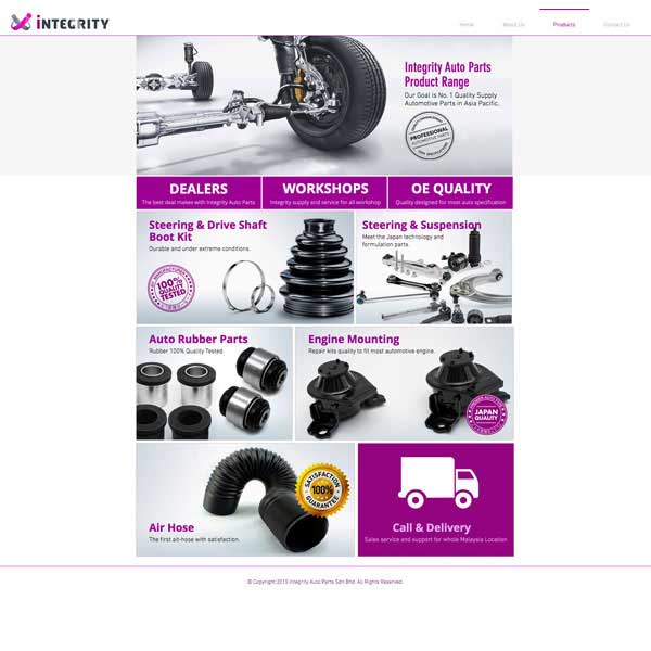 Auto Spare Parts Website Design