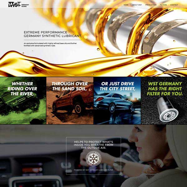 Car Engine Filters Website Design